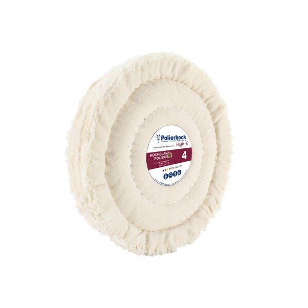 200x25mm Flanell Polierscheibe B zum Hochglanzpolieren, gesteppt 17/18