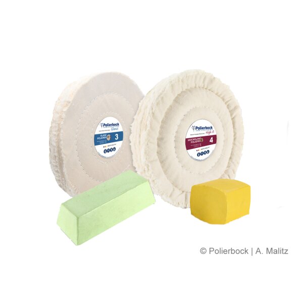 4-tlg. Universal-Polierset Ø200mm, Superfein, für alle Metalle 30