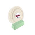 2-tlg. Alu-Polierset Ø125mm, Weiß, Bohrung 20mm