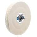 Polierscheibe Flanell 125mm mit 6mm Spanndorn für Bohrmaschine