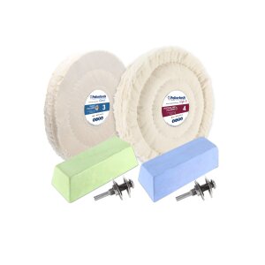 6-tlg. Universal-Polierset Ø150mm, Weiß,...