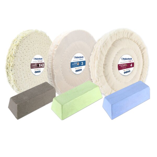 6-tlg. Universal-Polierset Ø150mm, für Polierbock / Bohrmaschine 32/33