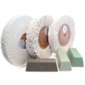 6-tlg. Alu-Polierset, 160mm für Polierbock -  für Spiegelglanz! 13mm