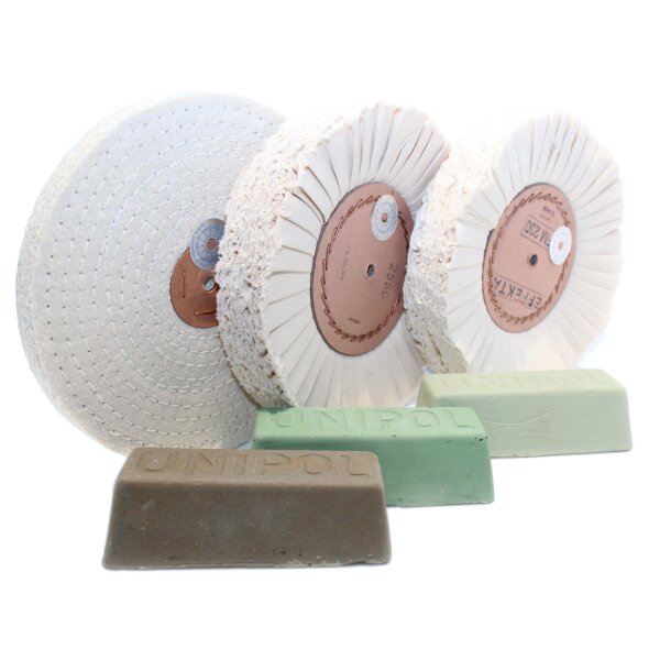 6-tlg. Alu-Polierset, 300mm für Polierbock -  für Spiegelglanz! 24mm