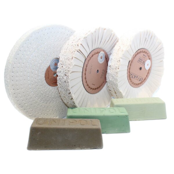 6-tlg. Alu-Polierset, 400mm für Polierbock -  für Spiegelglanz!