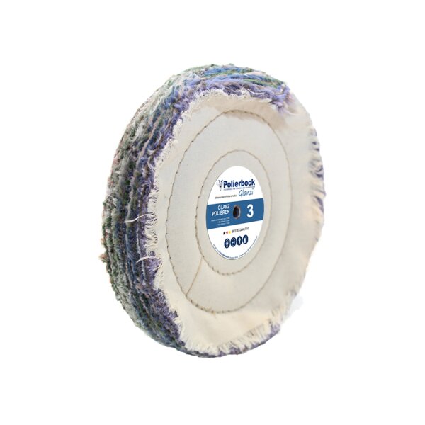 200x25mm Baumwollscheibe Bunt zum Glanzpolieren, gesteppt 17/18